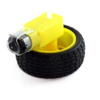 Motor DC con caja reductora y Llanta Goma