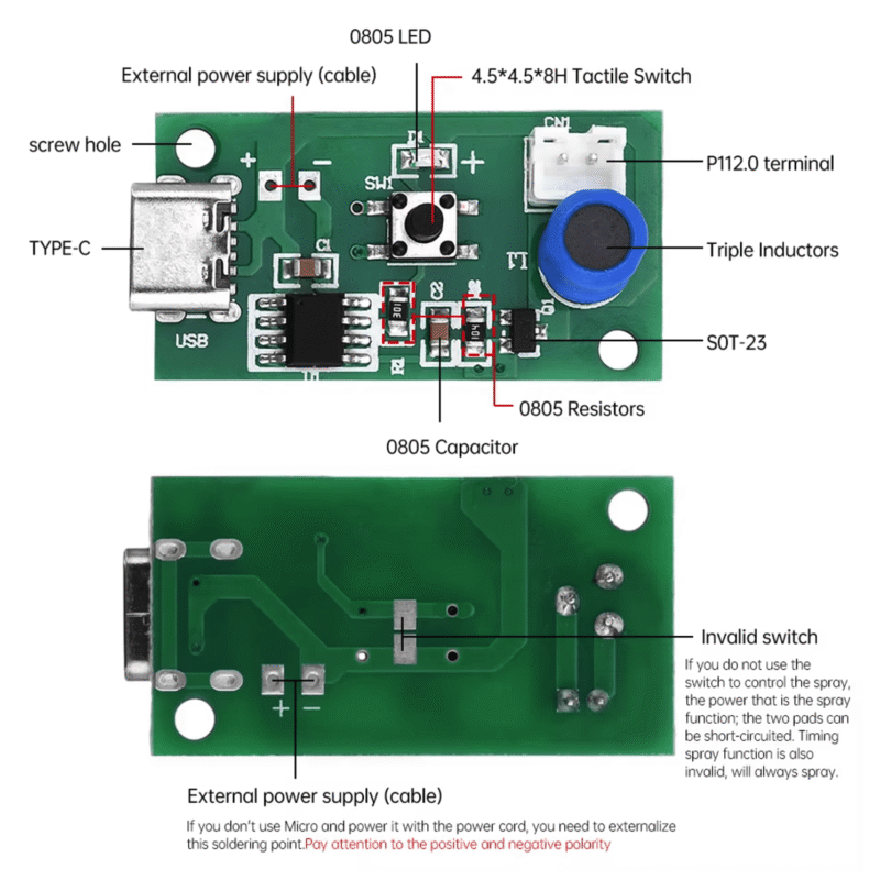 Kit Atomizador Ultrasónico USB Tipo C - Imagen 5
