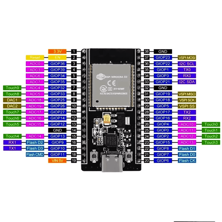 ESP32 WROOM-32 de 38 pines - Edubotics